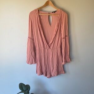 Ambiance blush dusty rose boho romper